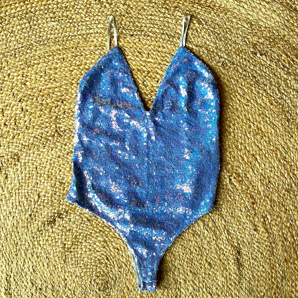 For Love & Lemons Sequin Bodysuit - Sz M
